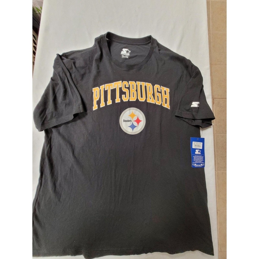 Pittsburgh Steelers NFL Sportsman‎ Starter Graphic T-Shirt Black Size 2XL NWOT
